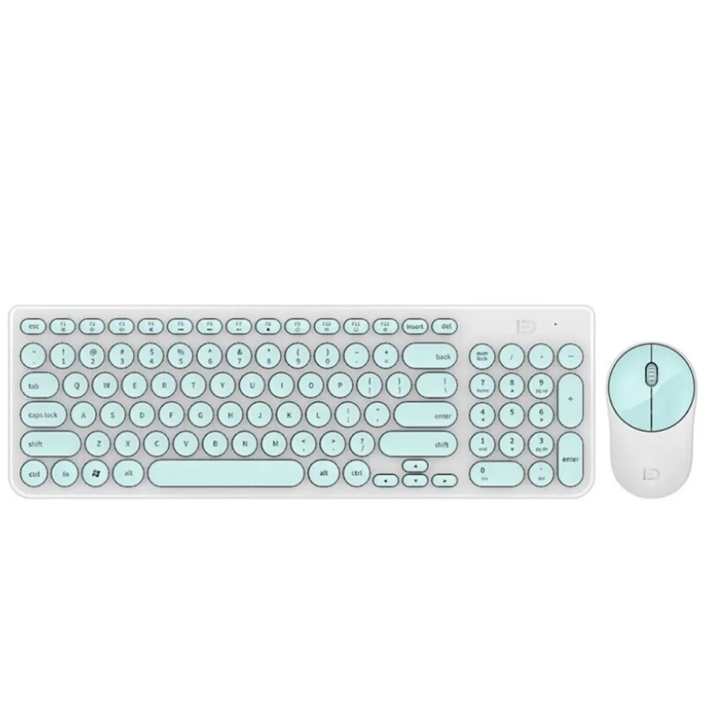 FD Wireless iK6630 Keyboard & Mouse Combo 2.4GHz Mint Green NEW in Box